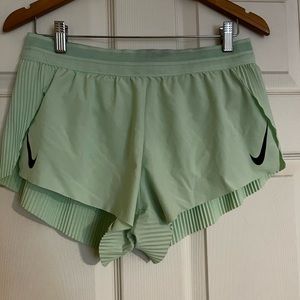 Nike green aeroswift shorts
